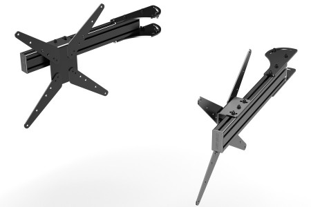 TR8020 Black Aluminium Add-on Arms for Triple Skjerm