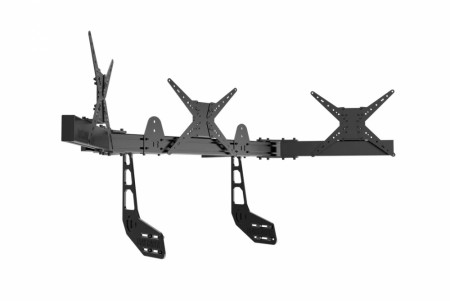 TR8020 Svart Aluminium Integrert Trippelskjermfeste 1200mm
